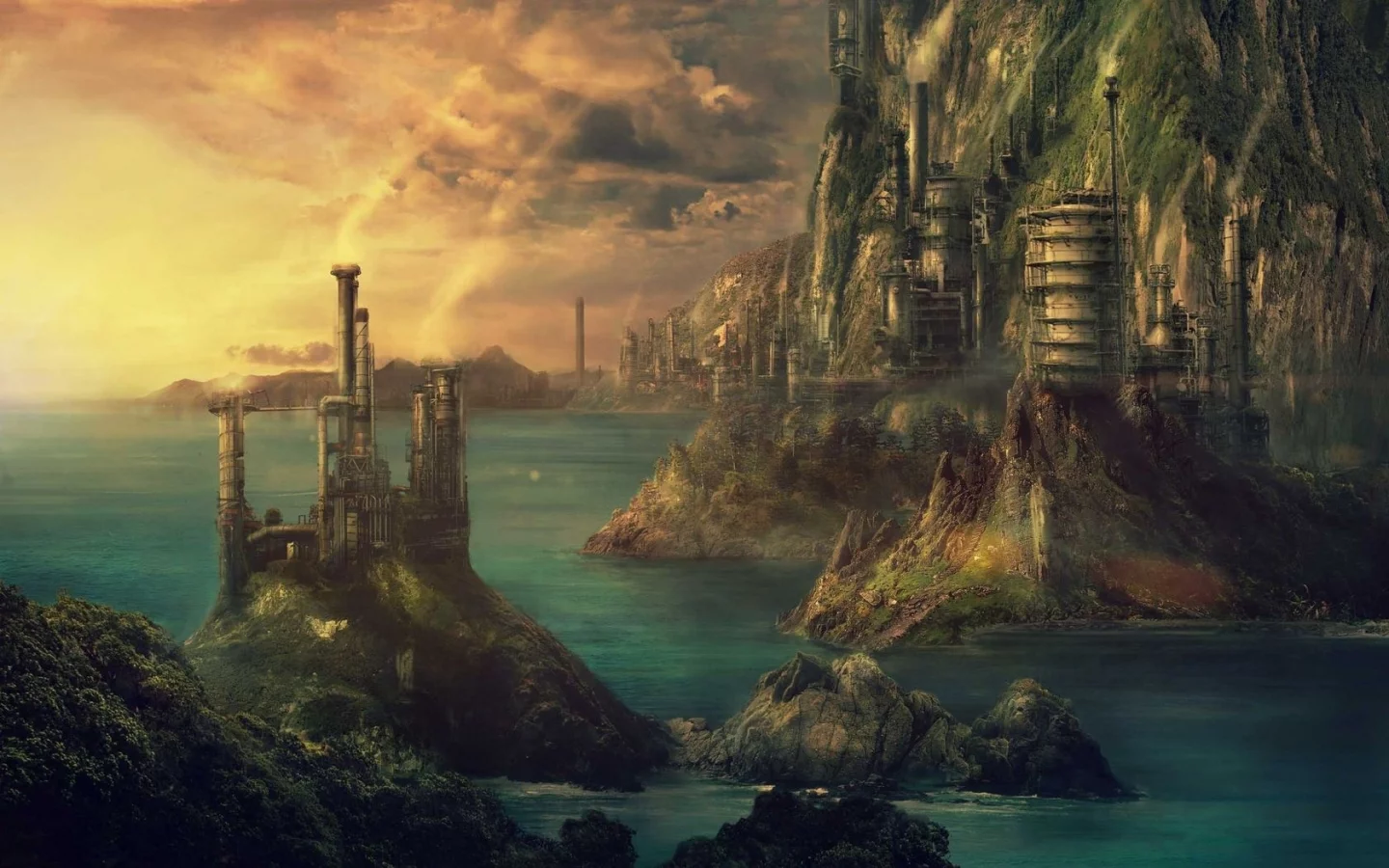 pulpoglow, fantasy, technopolis, art, технополис