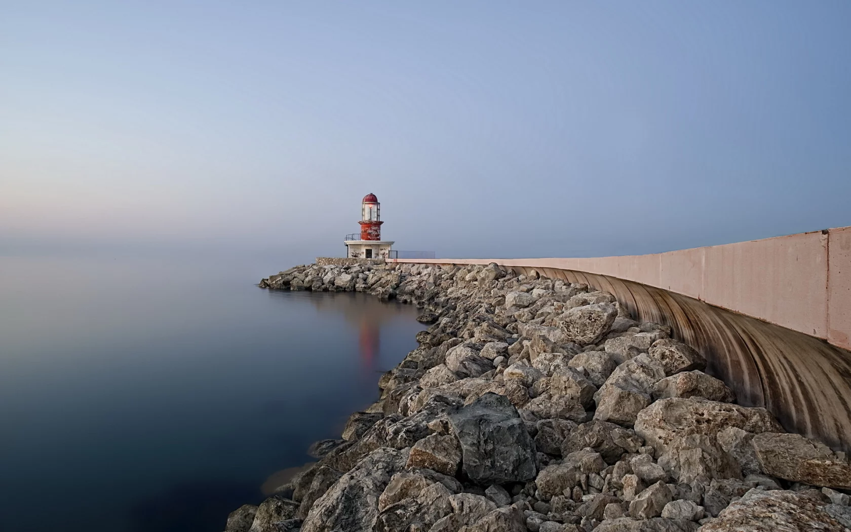 пейзаж, море, небо, маяк