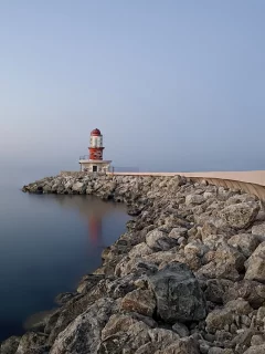 пейзаж, море, небо, маяк