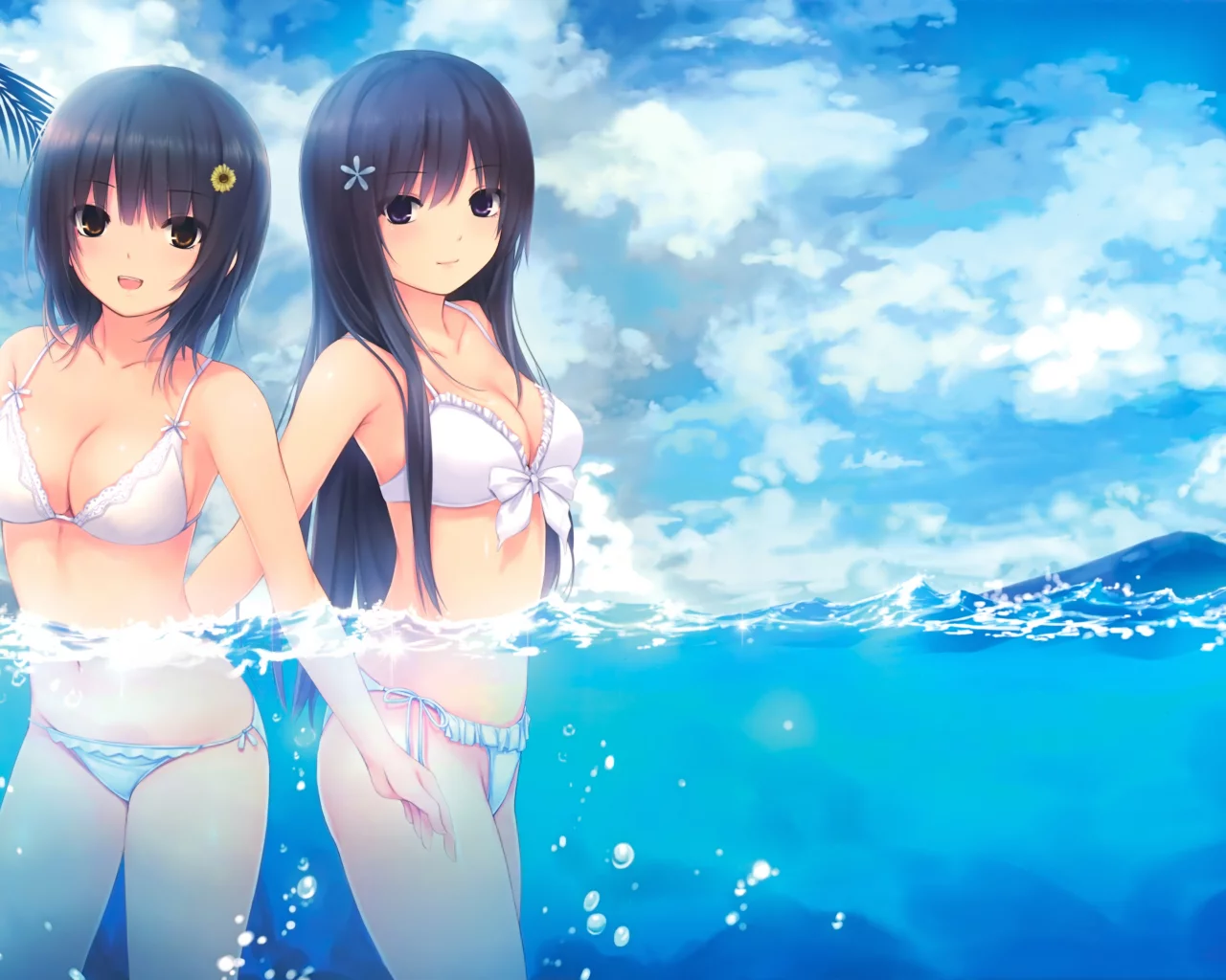 aoyama sumika, shiramine rika, две девушки
