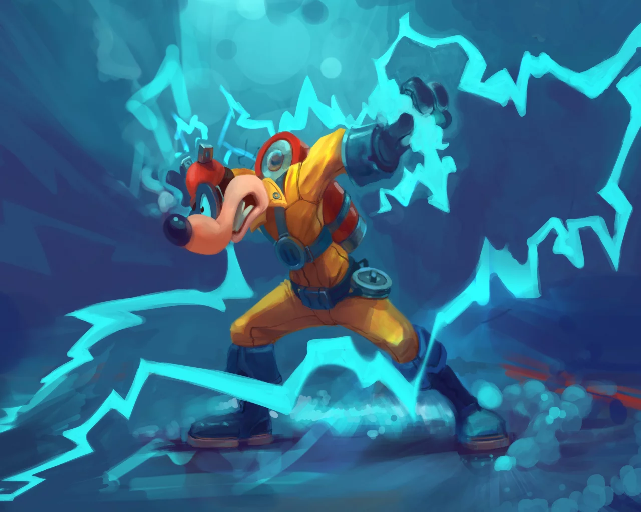 darkwing duck, чёрный плащ, megavolt, мегавольт