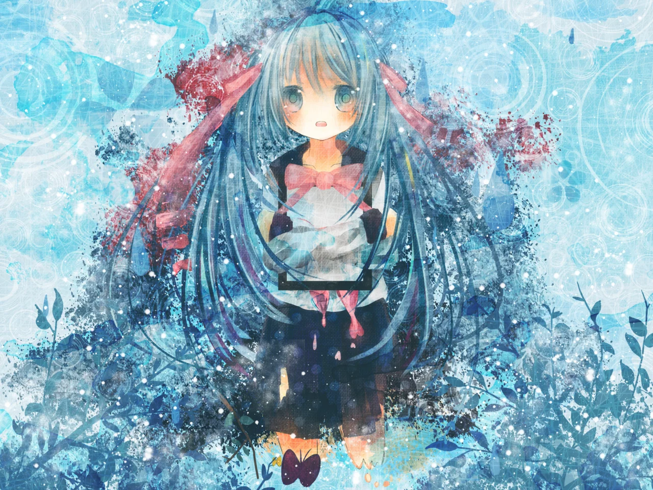 hatsune miku, vocaloid, вокалоид, арт