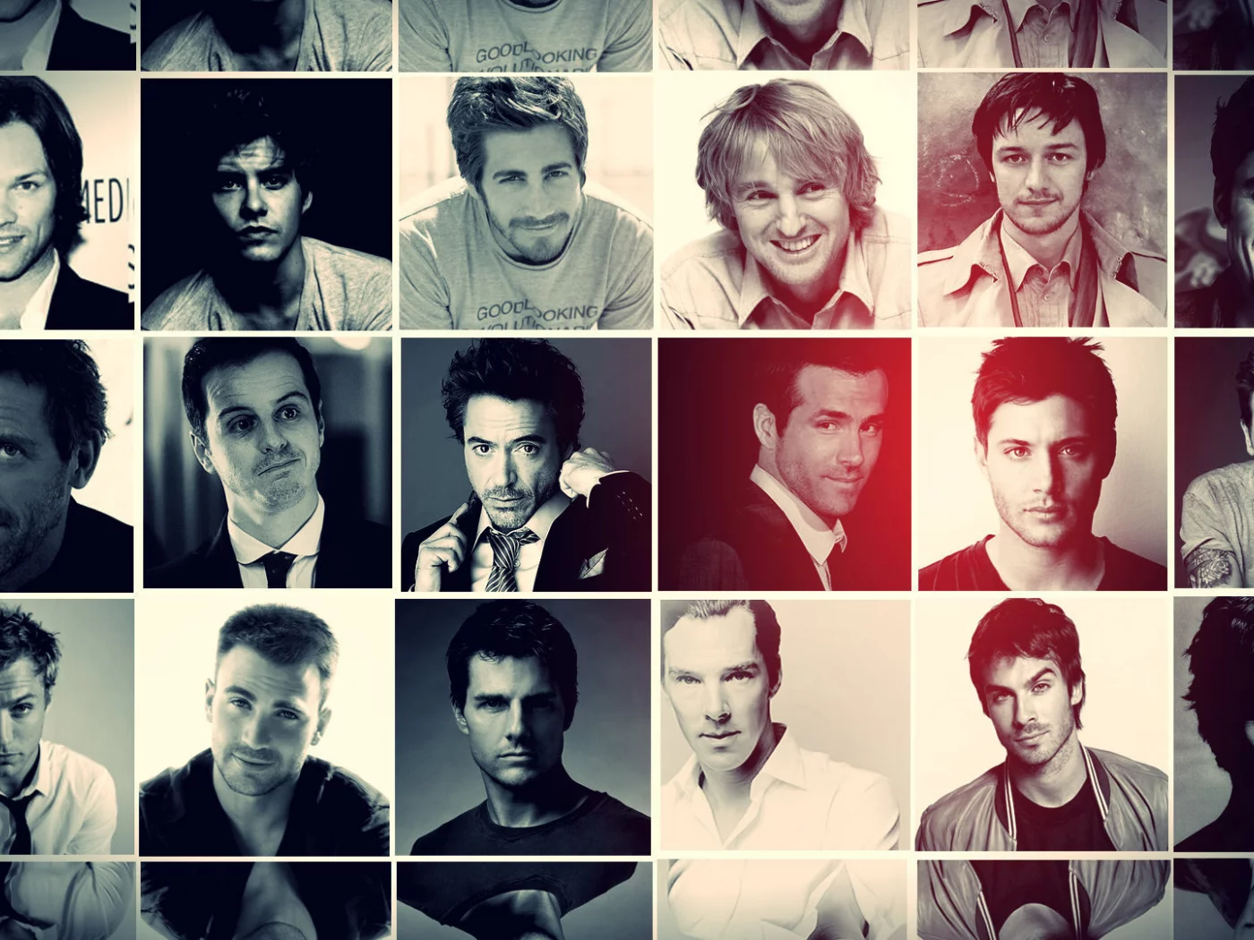 jared padalecki, orlando bloom, owen wilson, james mcavoy, tom cruise
