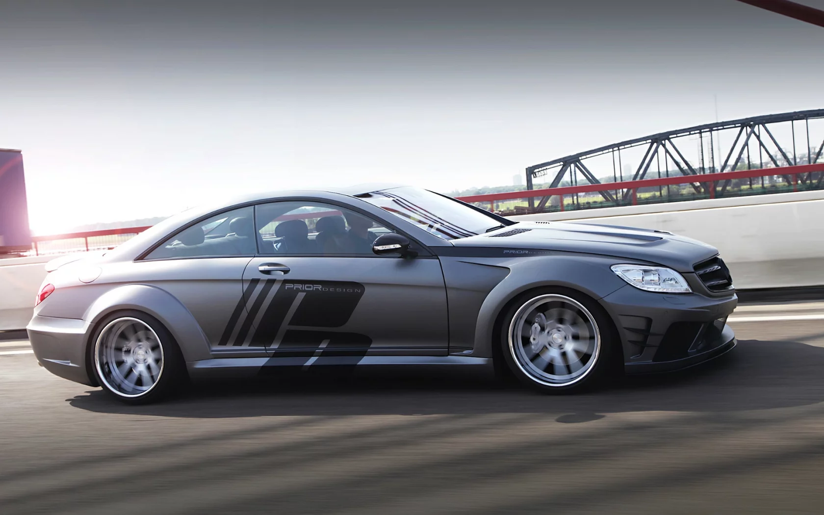 wide body, cl, road, motion, mercedes, bridge, tuning, black edition