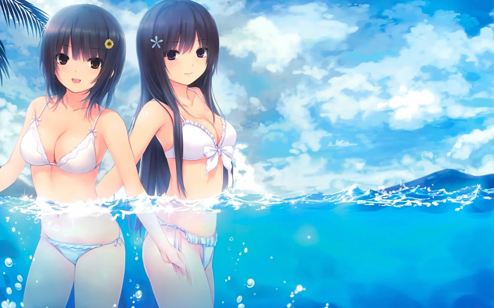 aoyama sumika, shiramine rika, две девушки