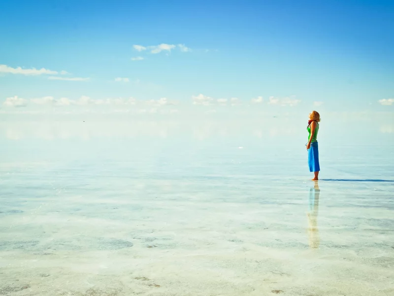 salar de uyuni, альтиплано, девушка, боливиия