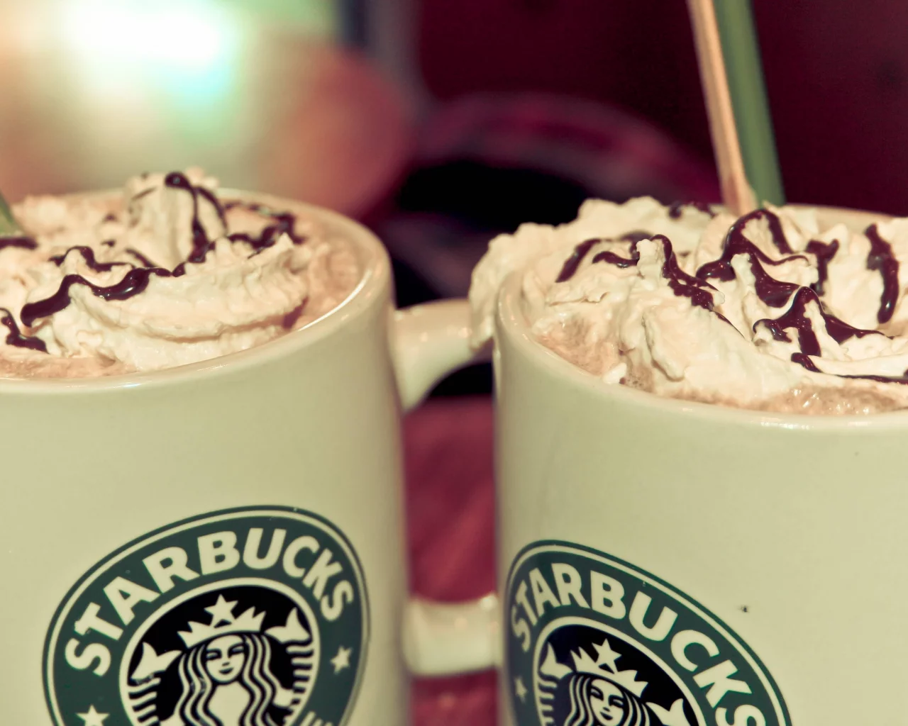 еда, starbucks, сливки, горячий шоколад
