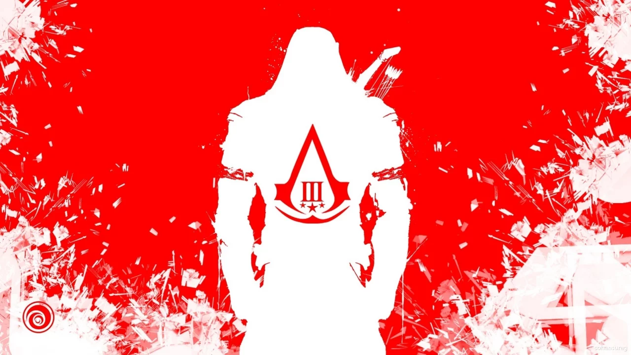 коннор, assassins creed 3, убийца, красный