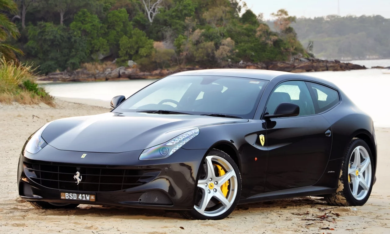 чёрный, суперкар, ferrari, фф, феррари, ff