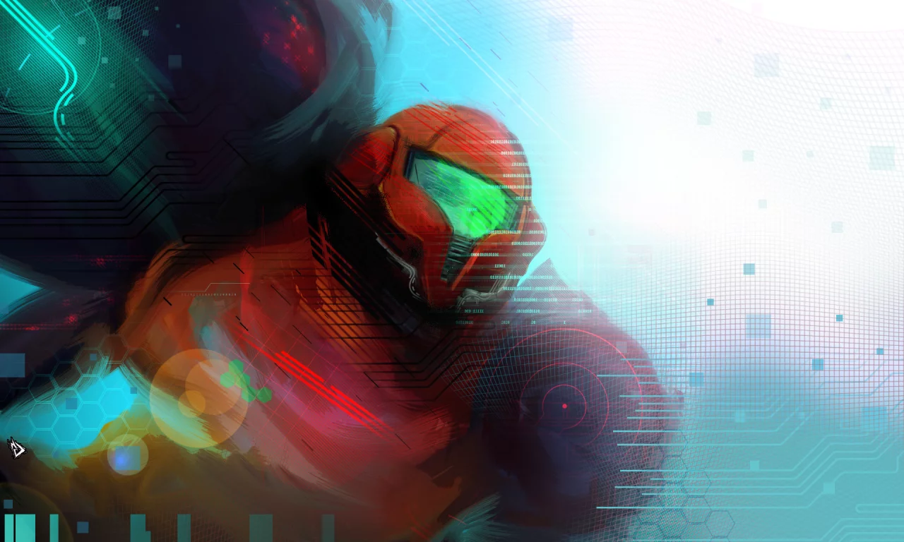 metroid, костюм, векторная графика, шлем