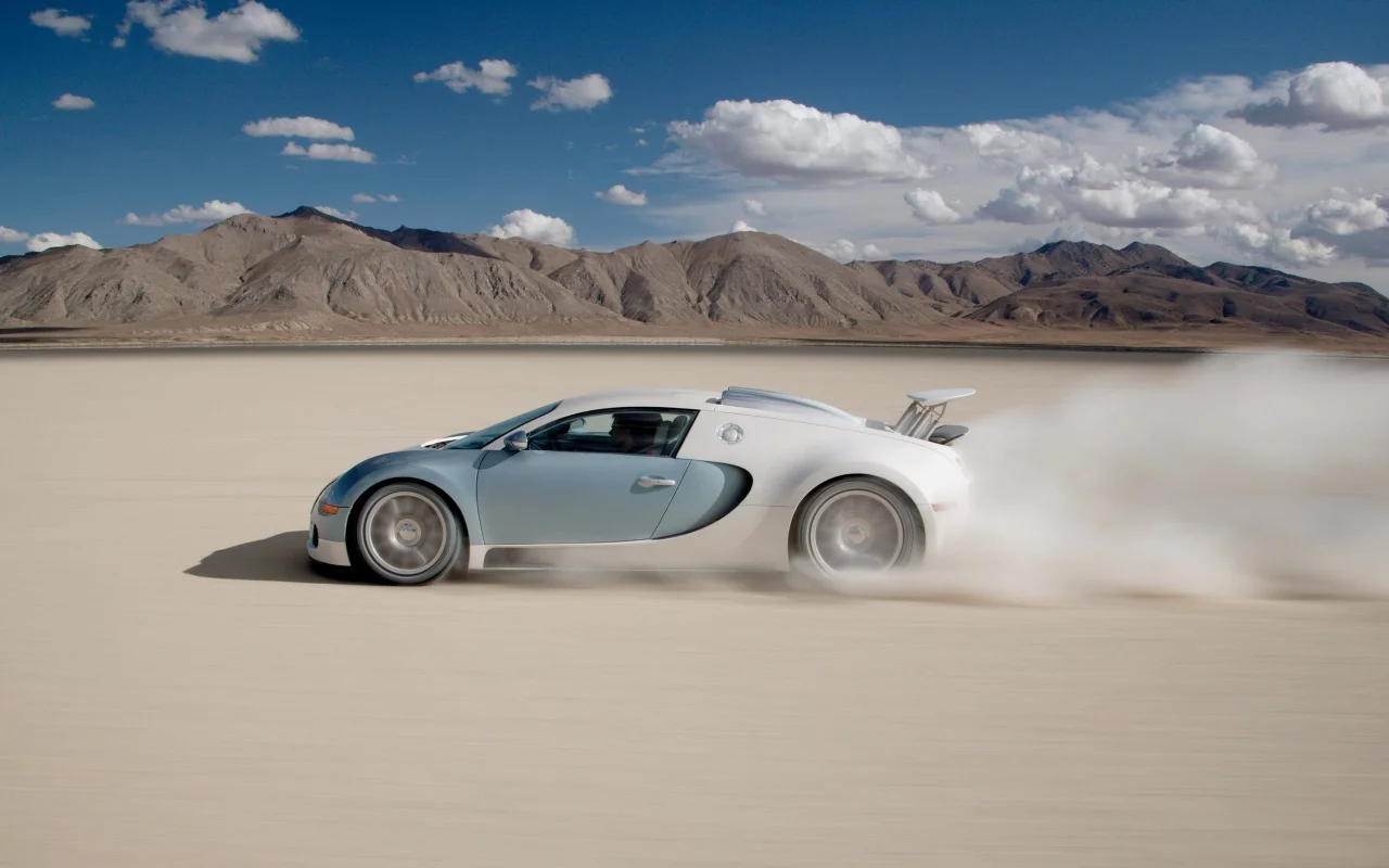 пыль, bugatti, скорость, бугатти, пустыня
