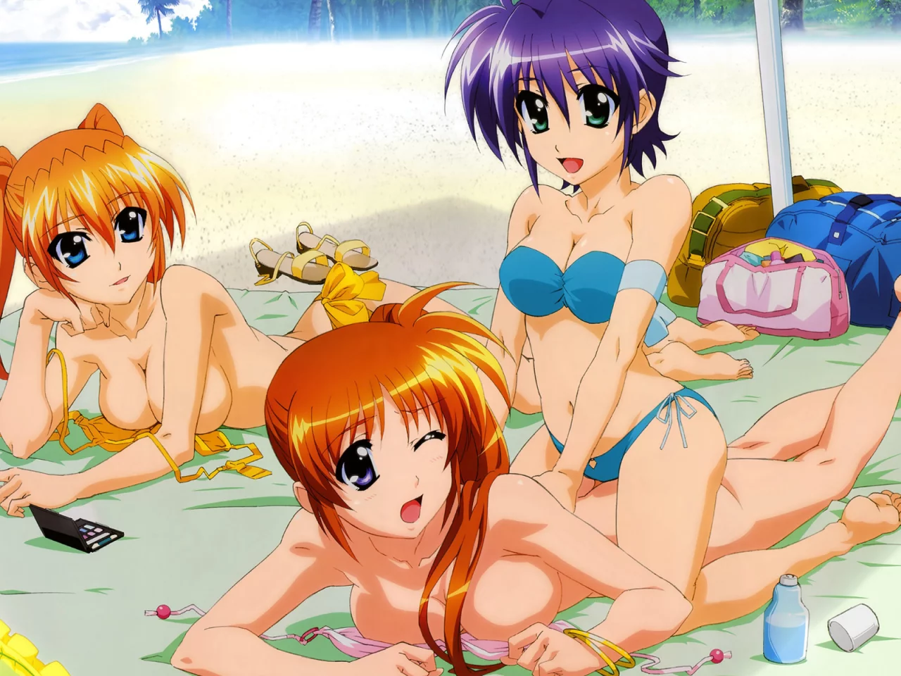 anime, mahou shoujo lyrical nanoha, art, teana lanster