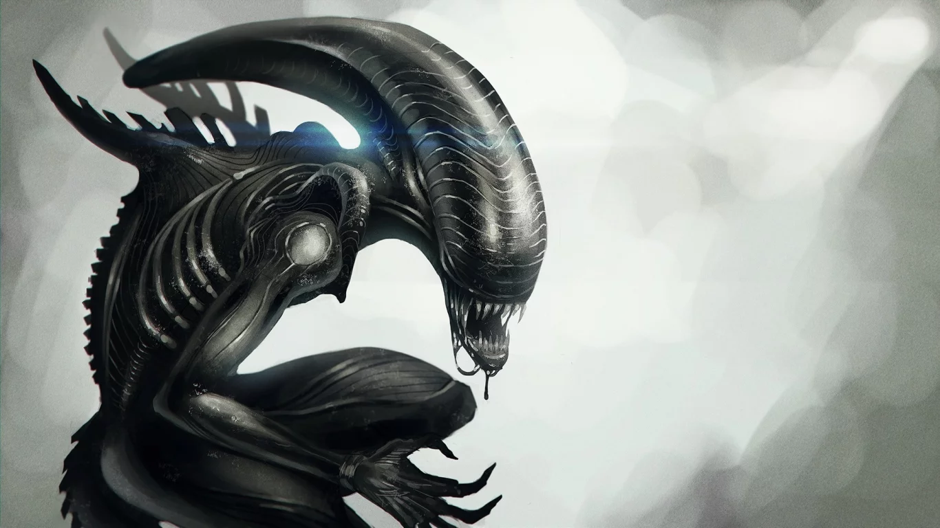 монстр, alien, арт, пасть, чужой
