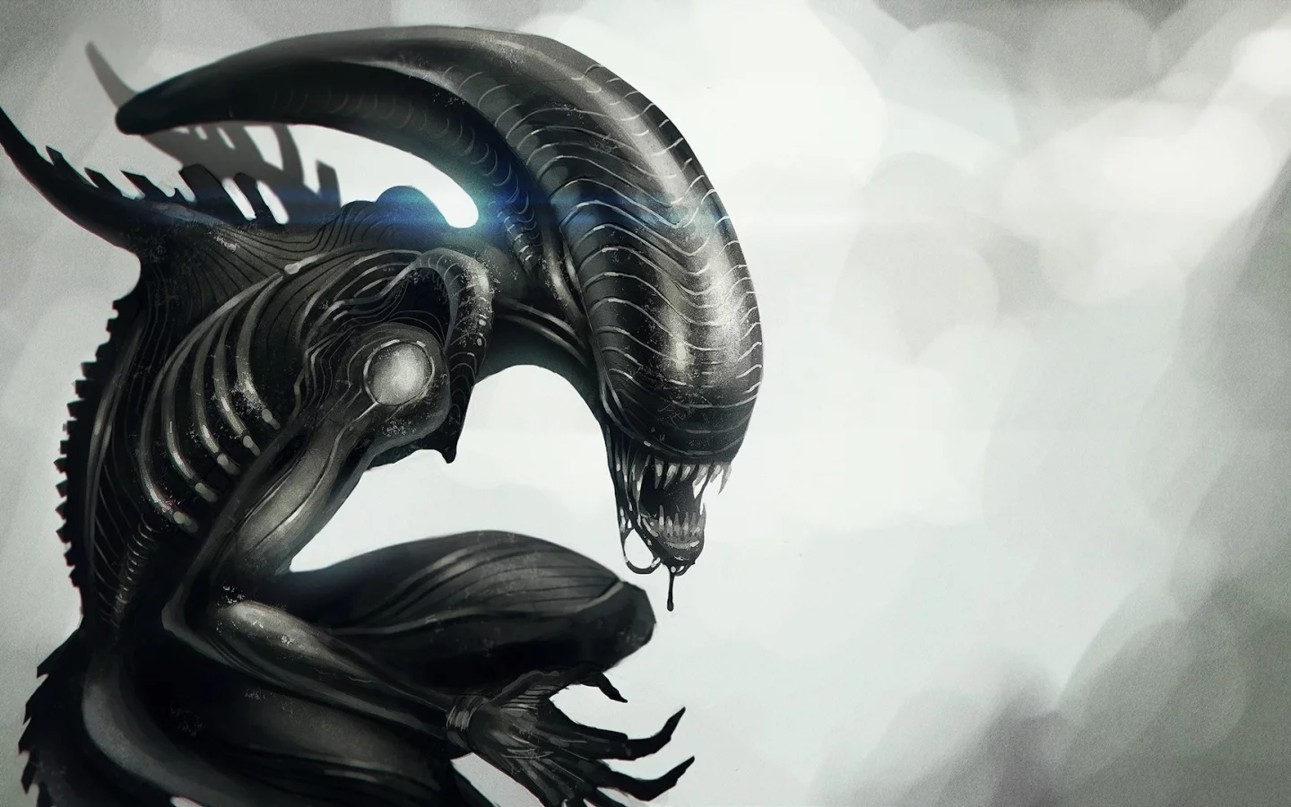 монстр, alien, арт, пасть, чужой