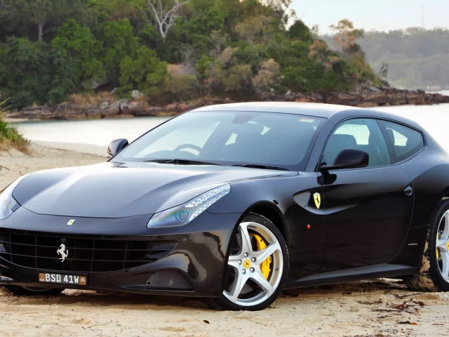 чёрный, суперкар, ferrari, фф, феррари, ff
