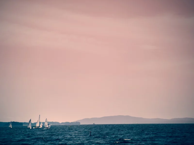 пейзаж, лодки, море