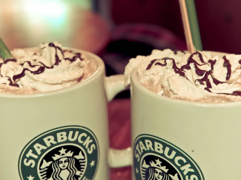 еда, starbucks, сливки, горячий шоколад