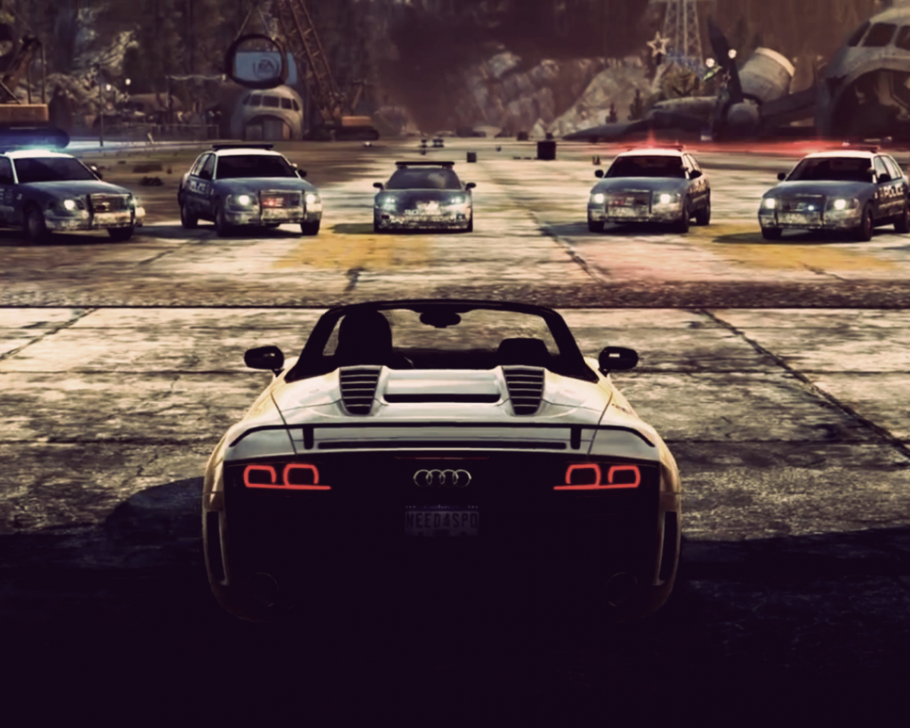 Картинка на рабочий стол game, car, audi, машины, need for speed most  wanted 2, new 1280 x 1024