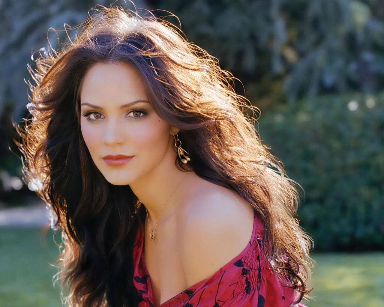 katharine mcphee, девушка, взгляд, шатенка