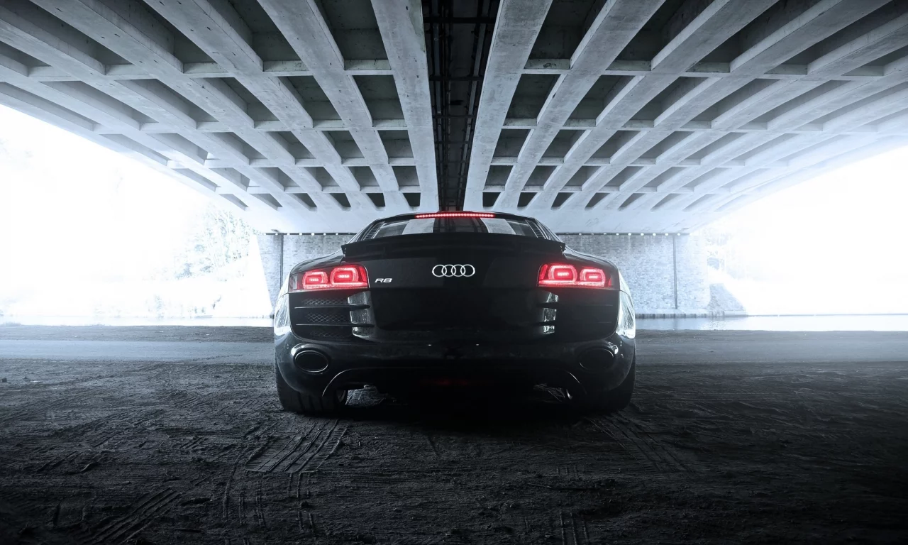 машины, r8, мост, авто, задок, audi