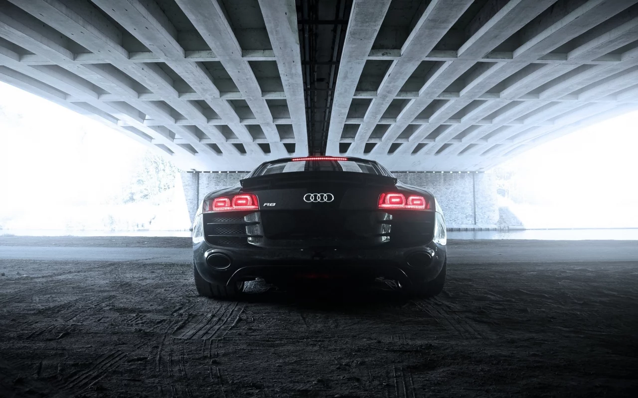 машины, r8, мост, авто, задок, audi