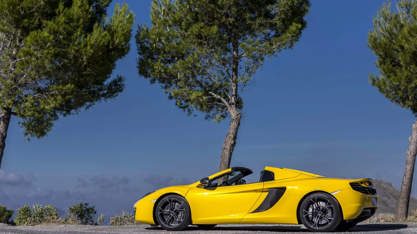 spider, желтый, mclaren mp4-12c, макларен