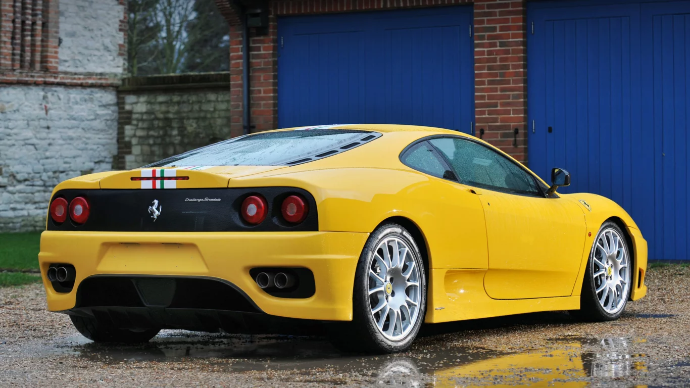 ferrari 360, challenge stradale, вид сзади, 360