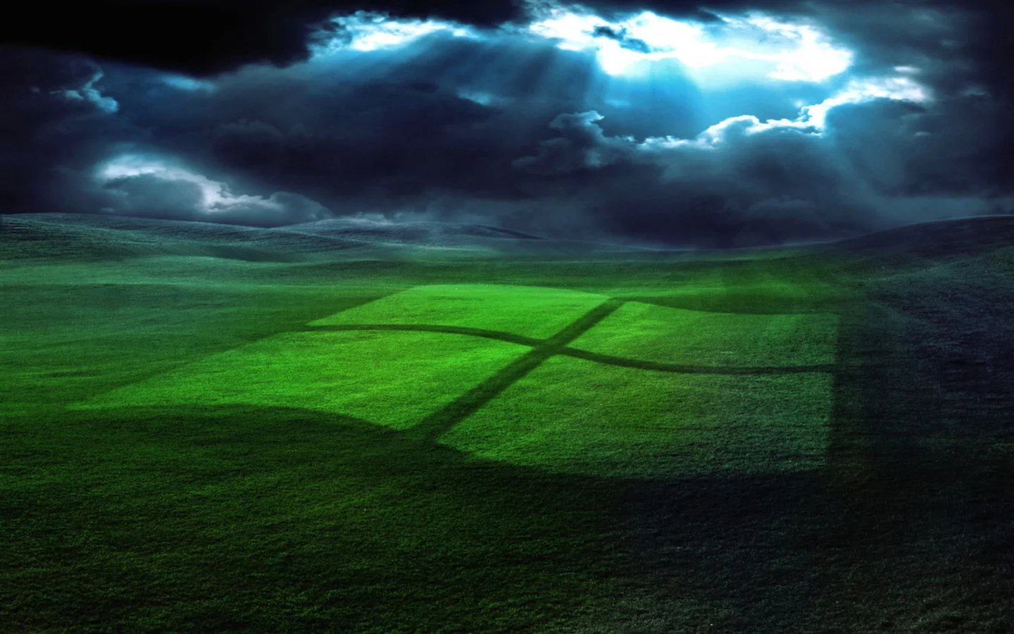 light, sky, windows, grass, green, blue