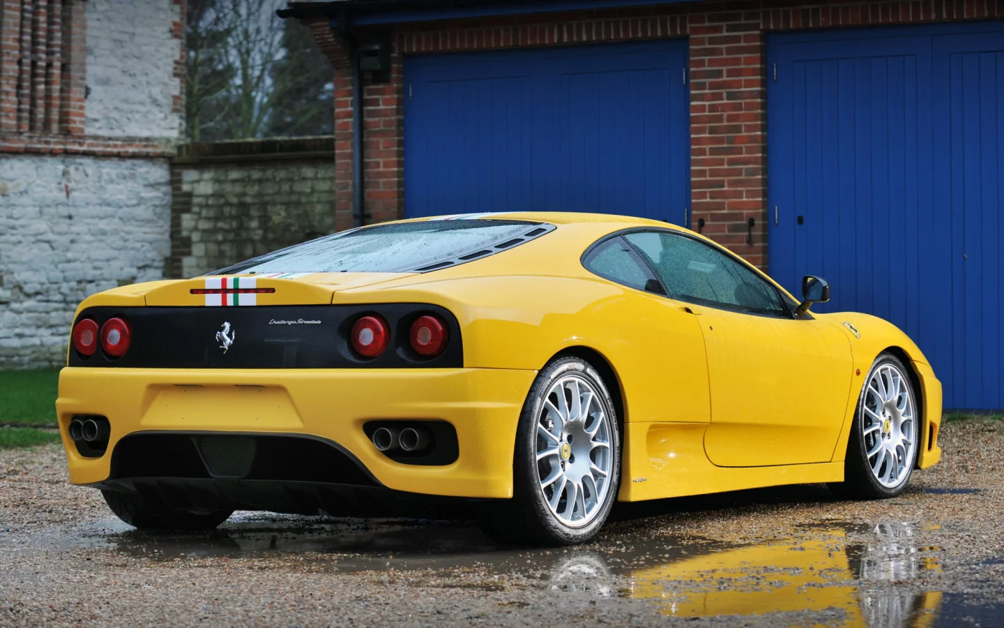 ferrari 360, challenge stradale, вид сзади, 360