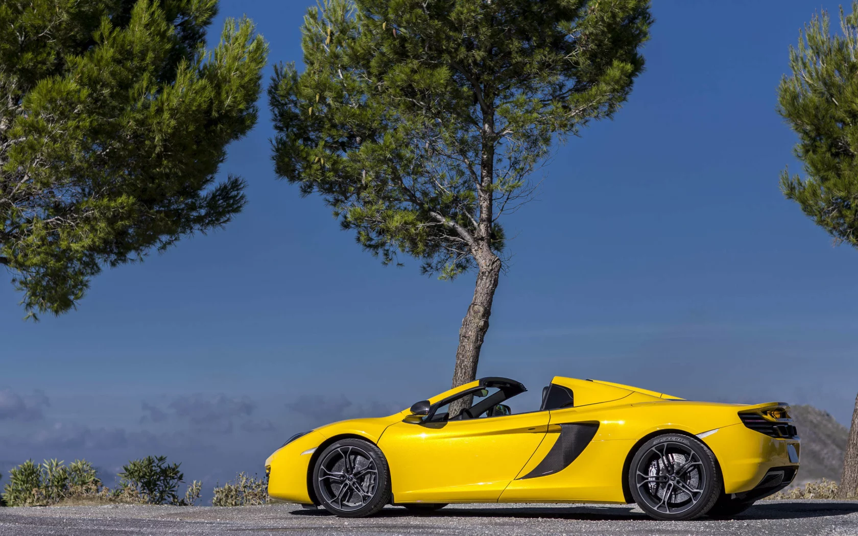 spider, желтый, mclaren mp4-12c, макларен