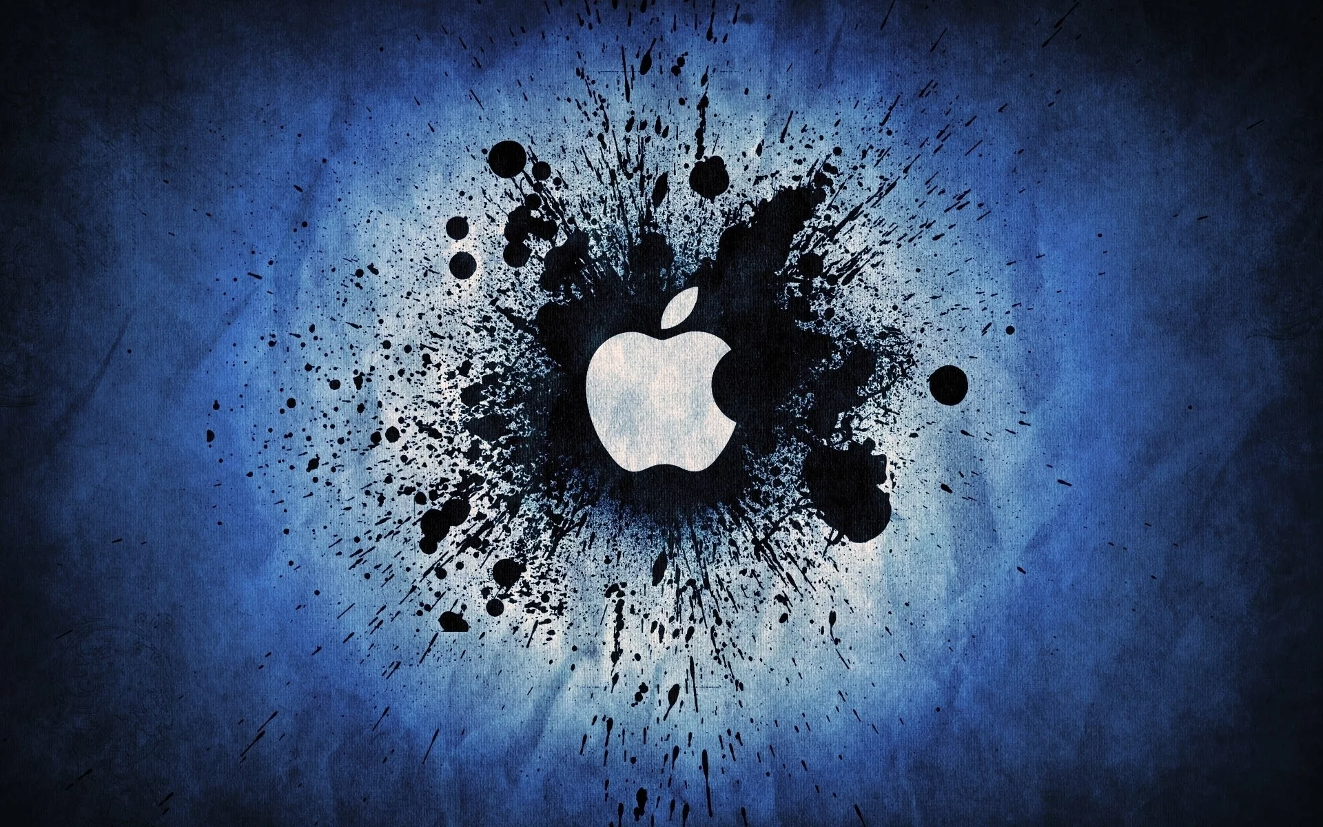 brand, splatter, blue, color, logo, blue splatter, apple