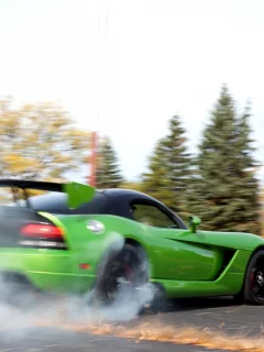 dodge, green, додж, smoke, viper, acr snakeskin edition
