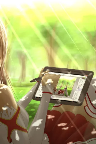 sword art online, yuuki asuna, девушка, аниме