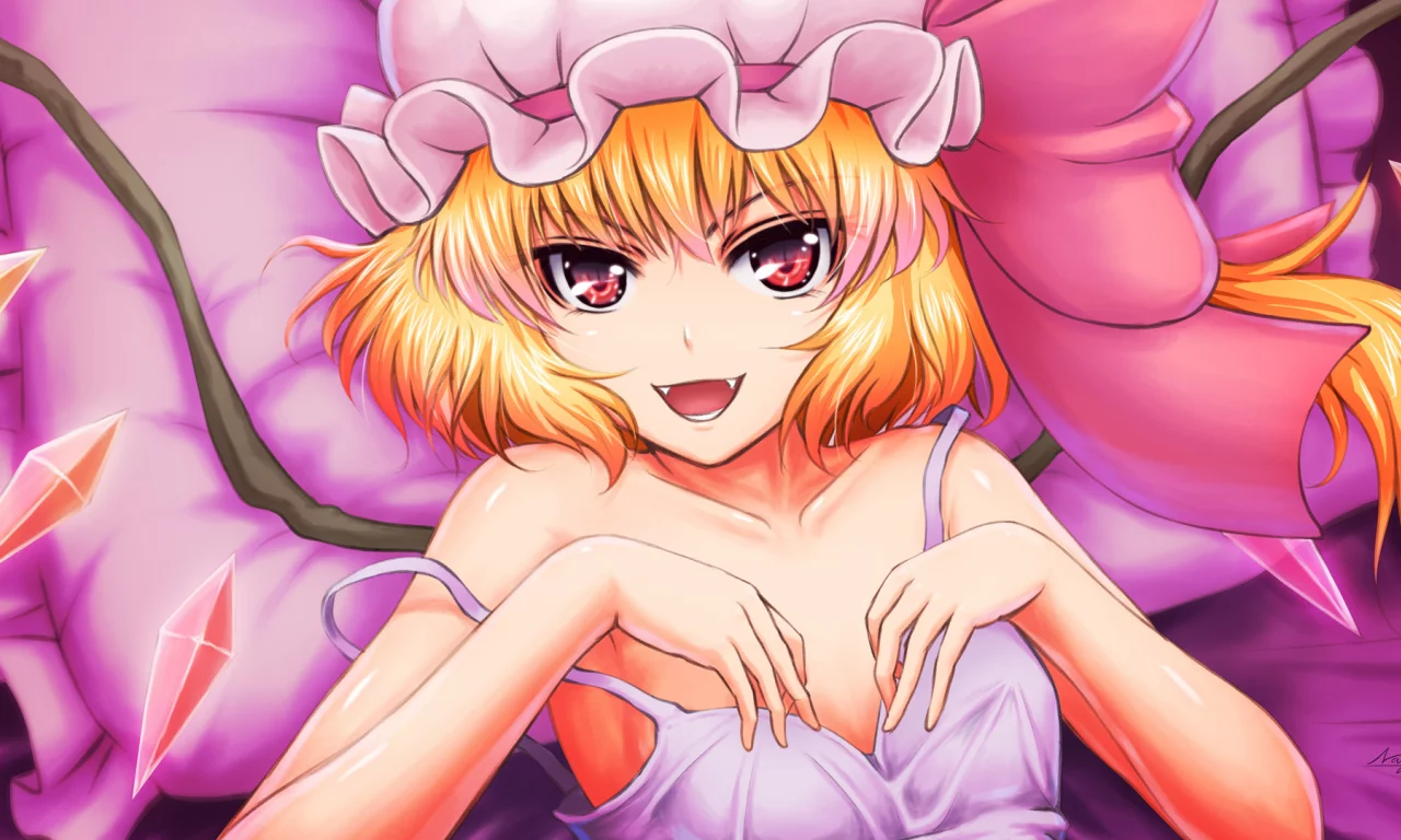 девушка, flandre scarlet, тохо, touhou, вампир