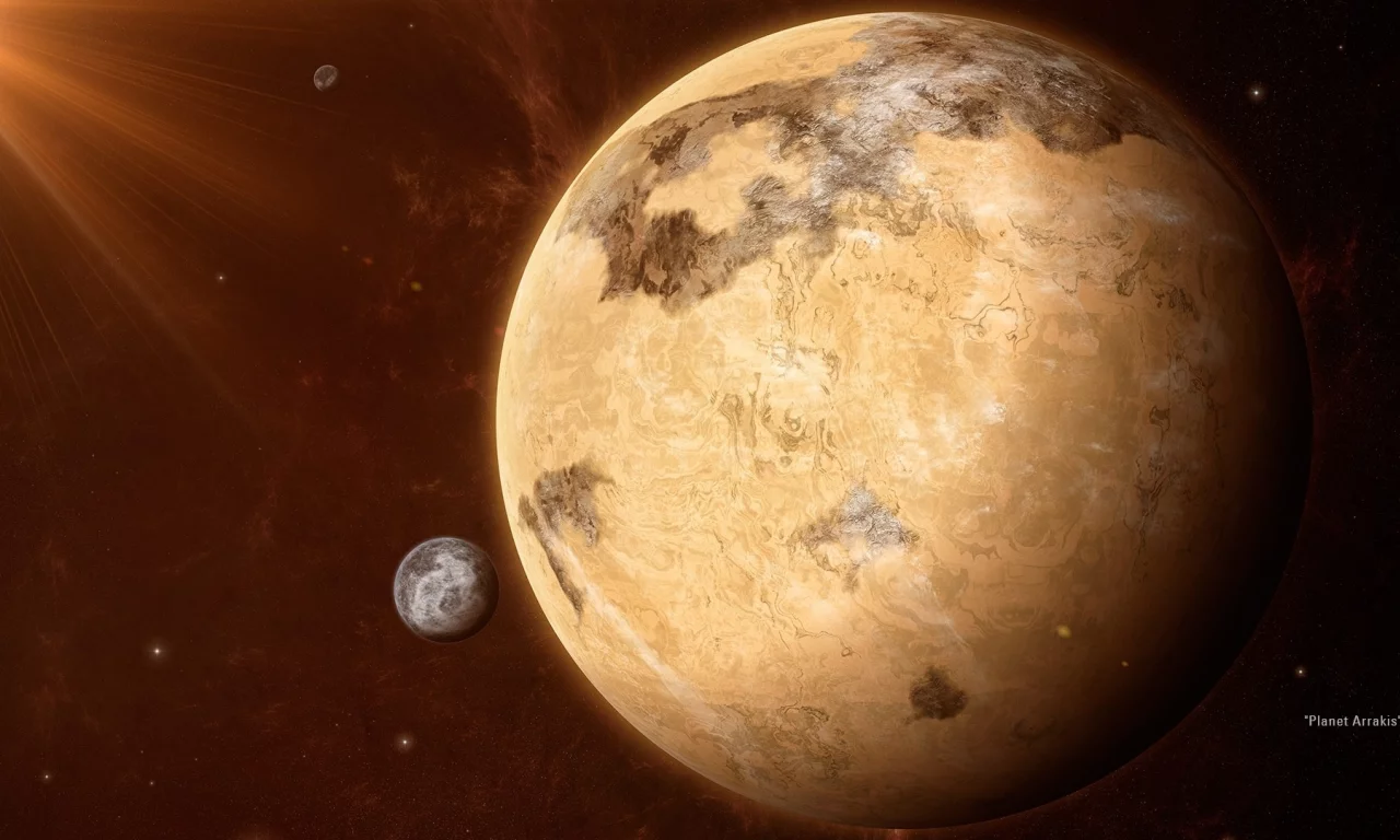 arrakis, спутники, арт, космос, dune, планета