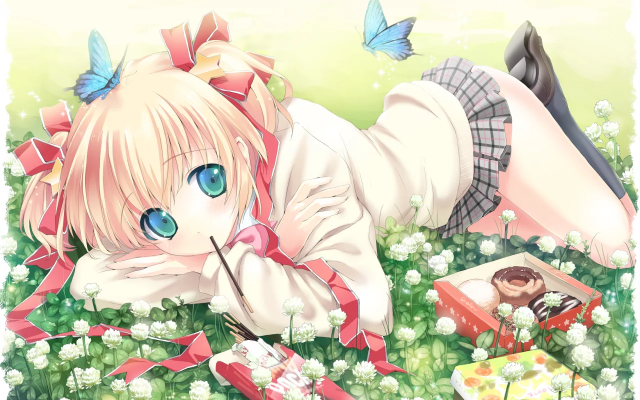 art, девушка, поза, kamikita komari, kimishima ao