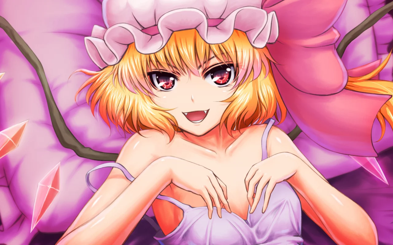 девушка, flandre scarlet, тохо, touhou, вампир