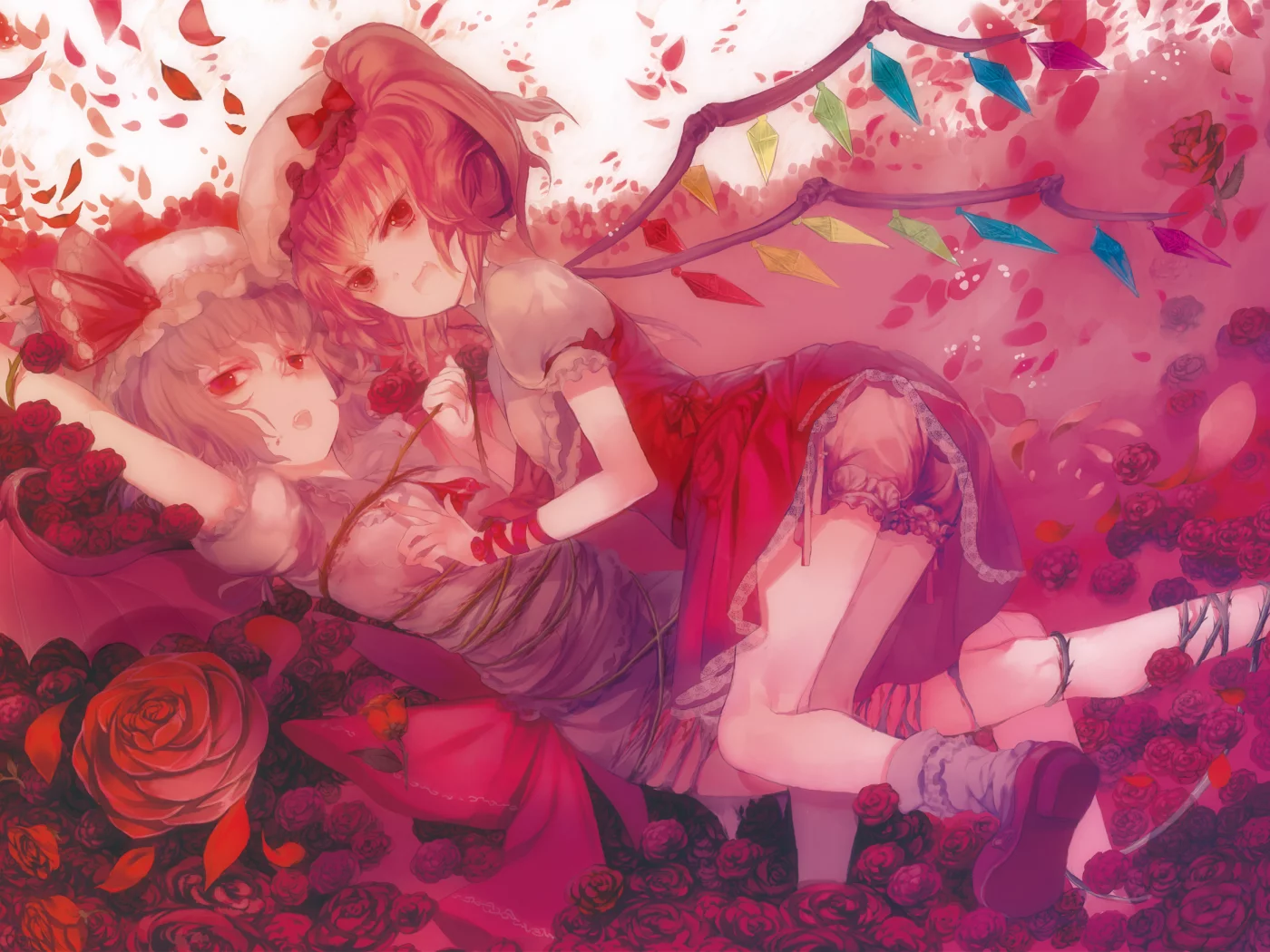 remilia scarlet, touhou, тохо, flandre scarlet, вампиры