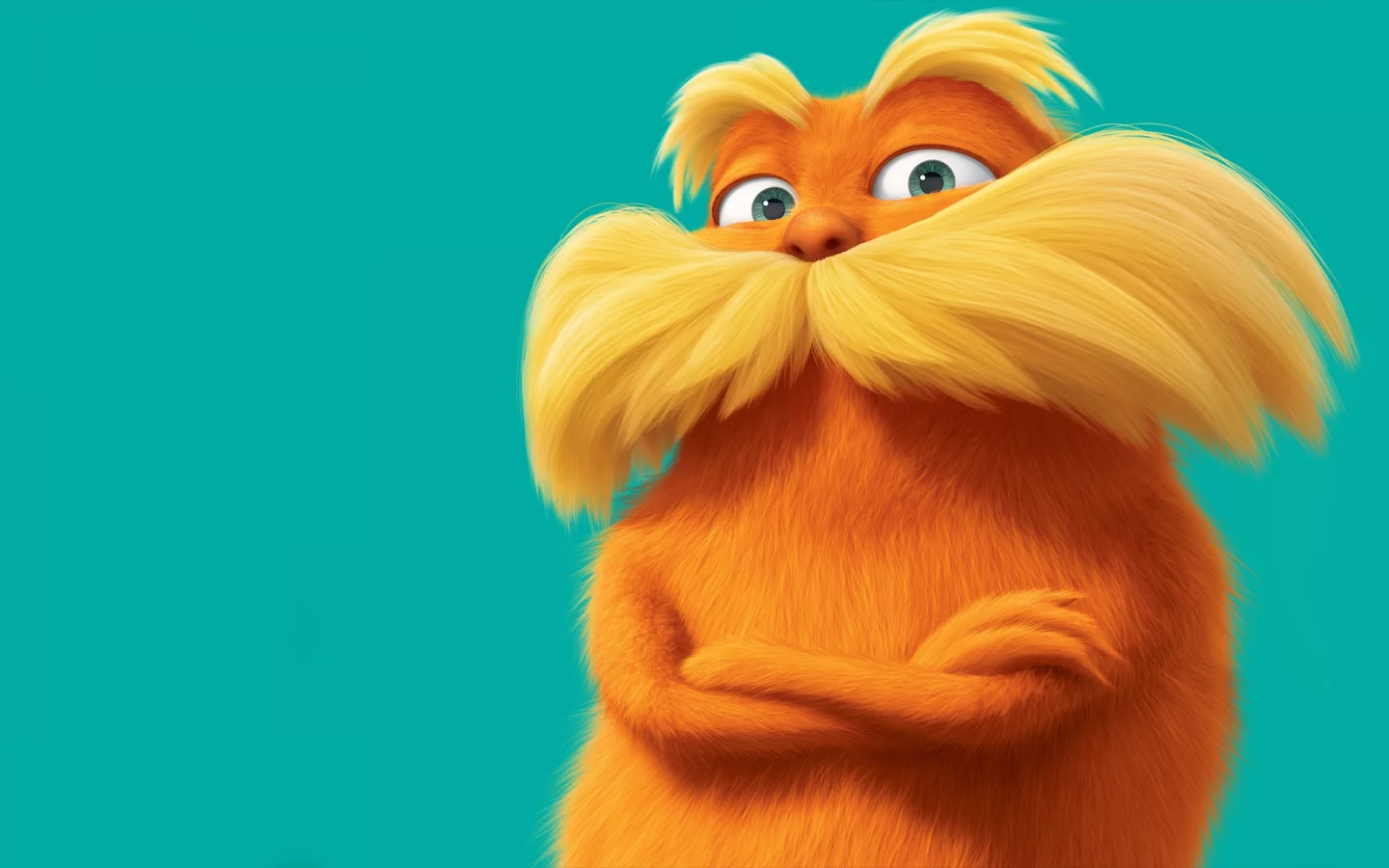 оранжевый, лоракс, усатый, the lorax