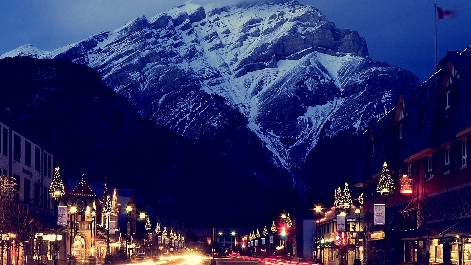 banff, банф, гора, canada, канада, сумерки