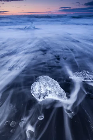 природа, исландия, берег, потоки, море
