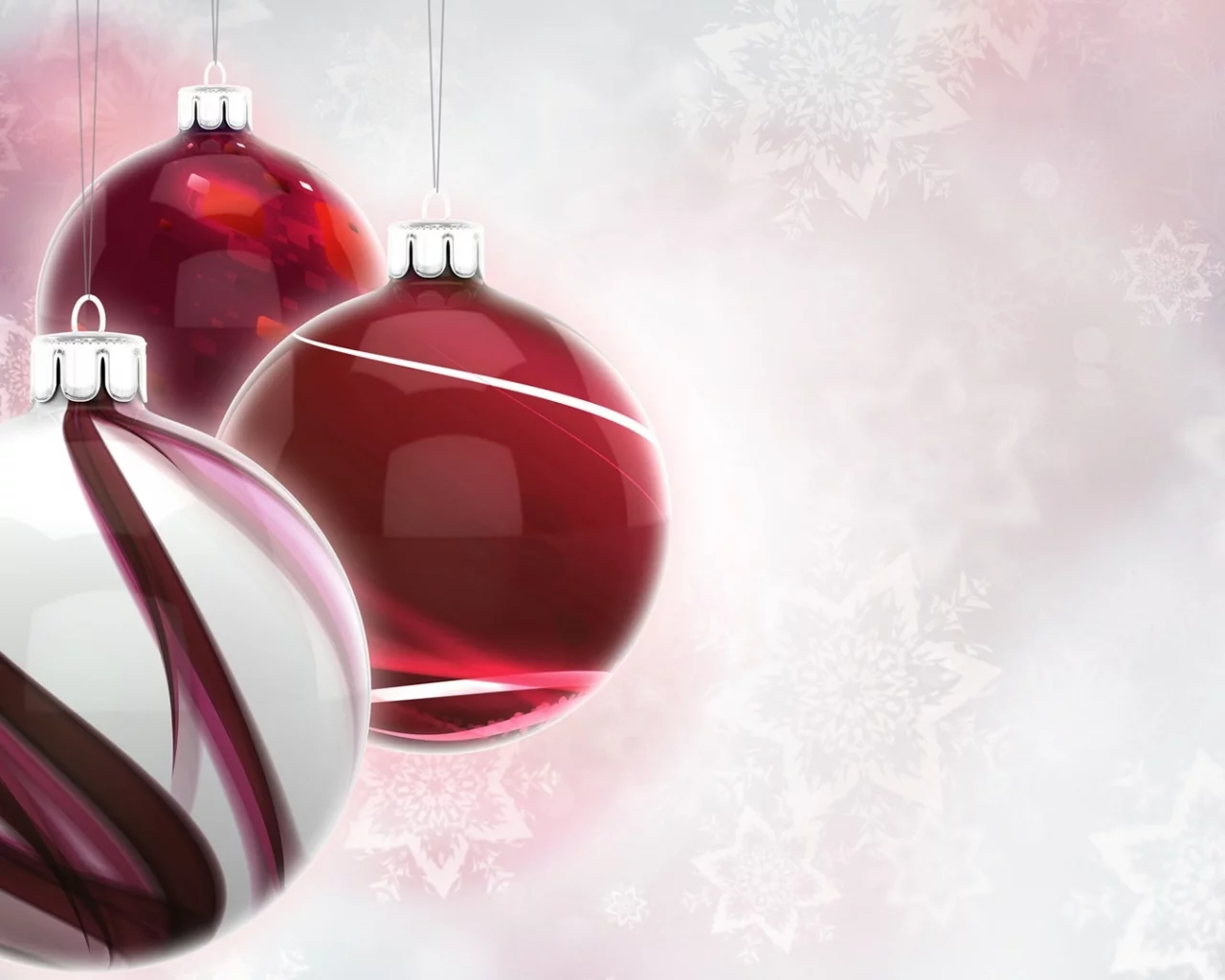 vector, red, graphics, Christmas, шары, balls, рождество, снежинки, графика, красный, snowflakes, вектор