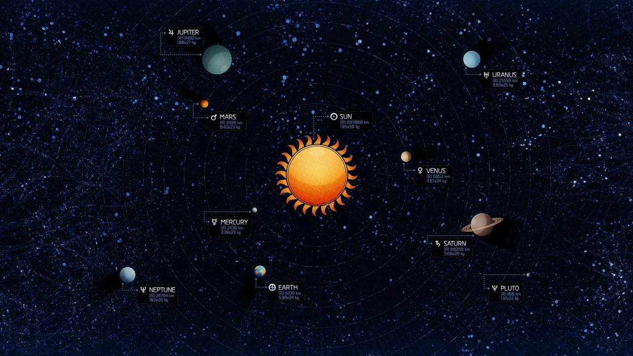 Солнечная система, planets, Земля, Солнце, data, Earth, Solar System, планеты, Sun, данные