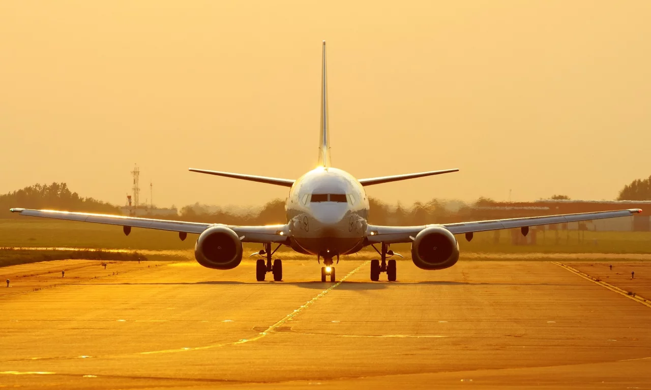 самолетов, airplanes, sunset, Boeing 737, закат