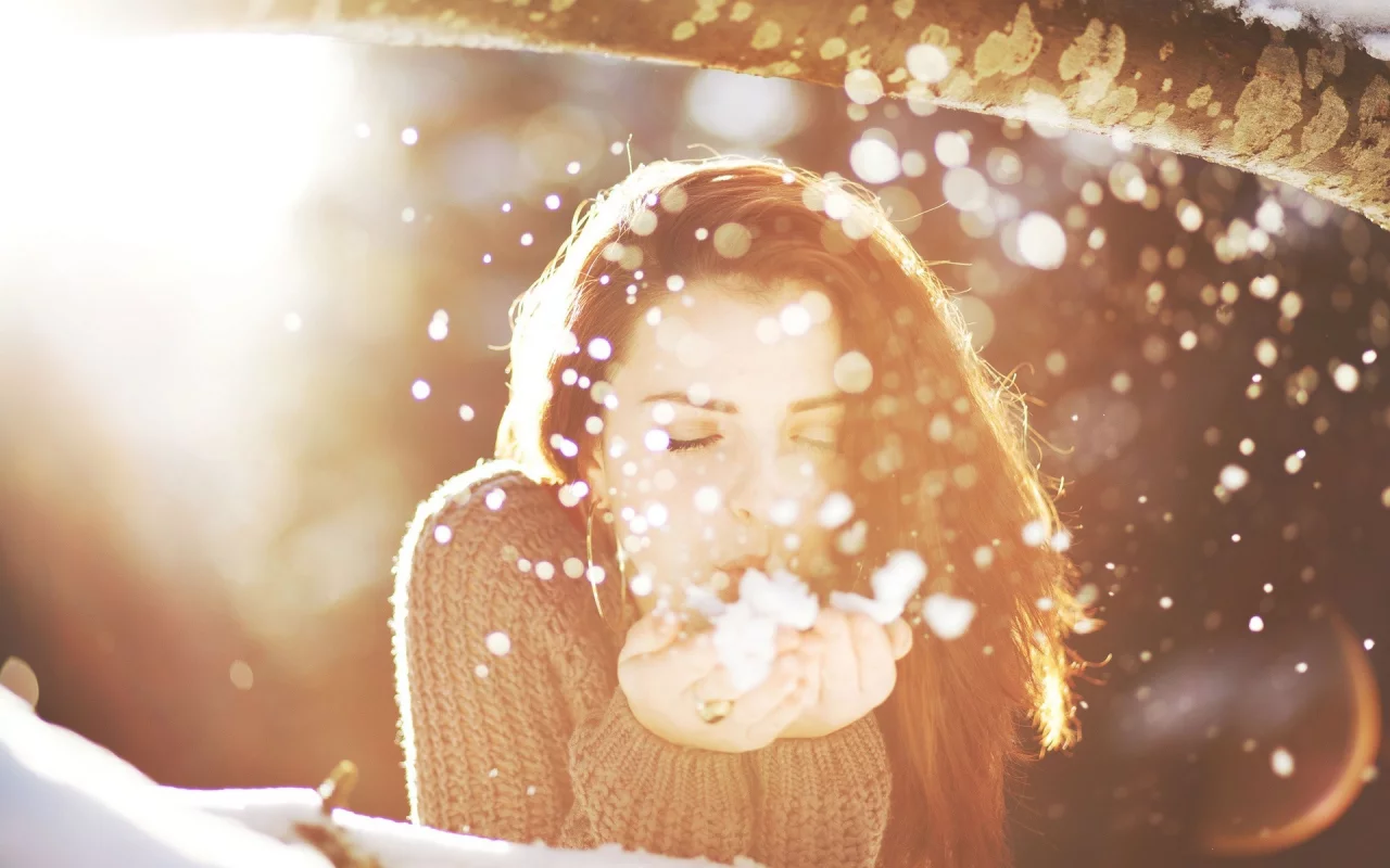 snowflakes, снежинки, женщин, women