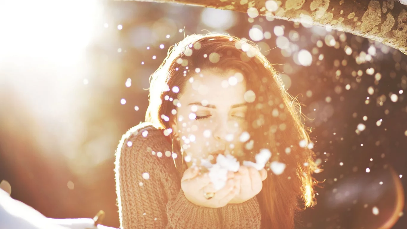 snowflakes, снежинки, женщин, women