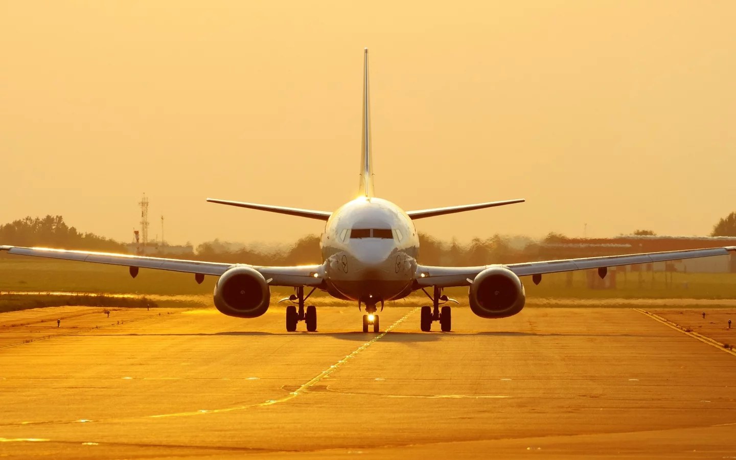самолетов, airplanes, sunset, Boeing 737, закат