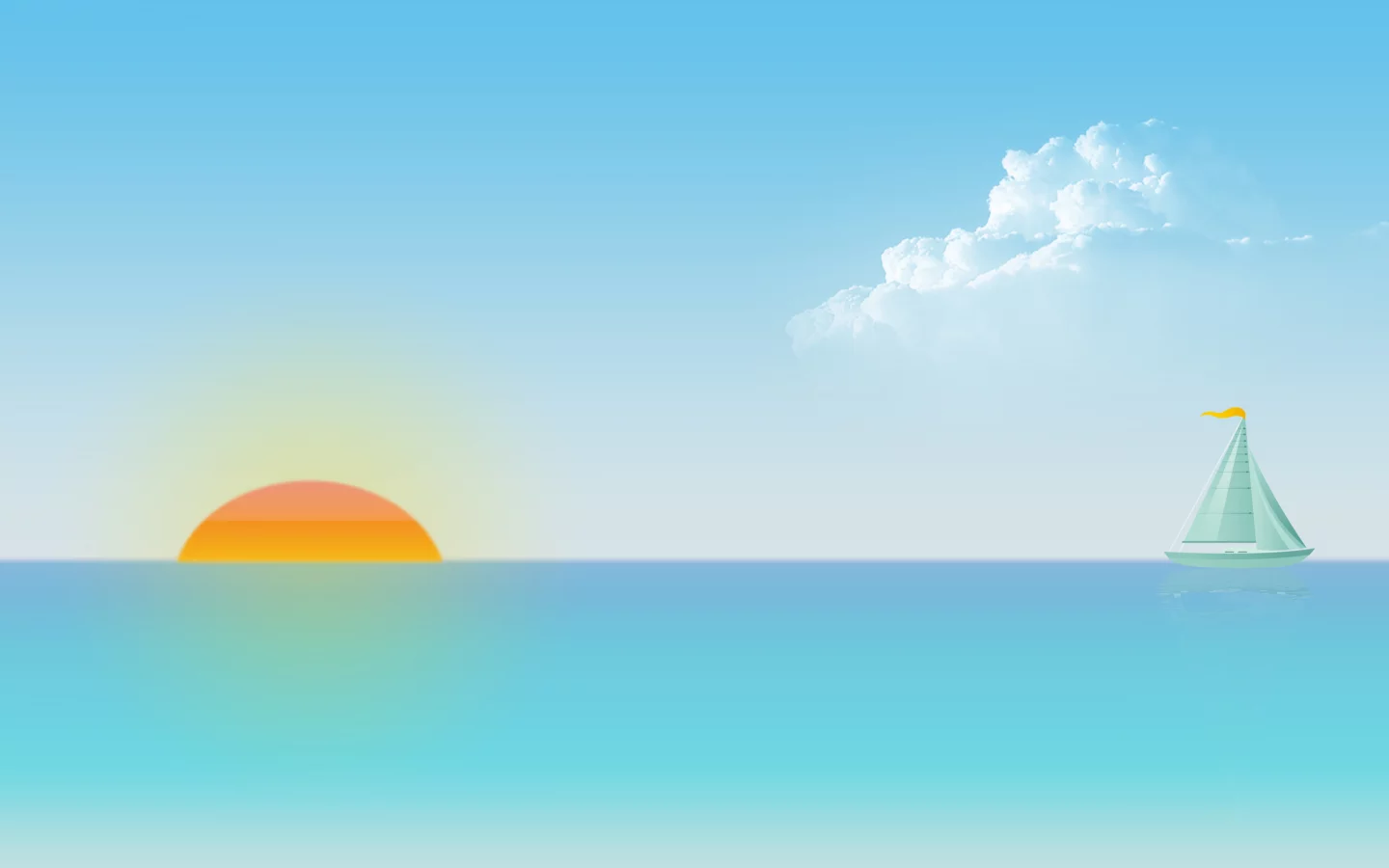солнце, парусники, sea, Cloud, sailboats, Sun, white, белый, океан, море, минималистичный, minimalistic, ocean, просто, simple, жизнь, blue, синий, облака, life