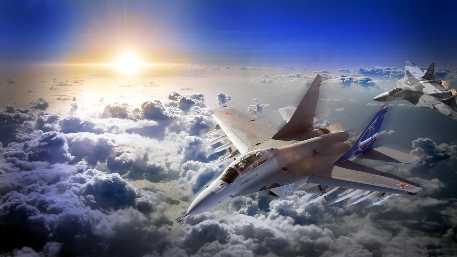 army, clouds, dogfight, altitude, skies, Jet plane, 
