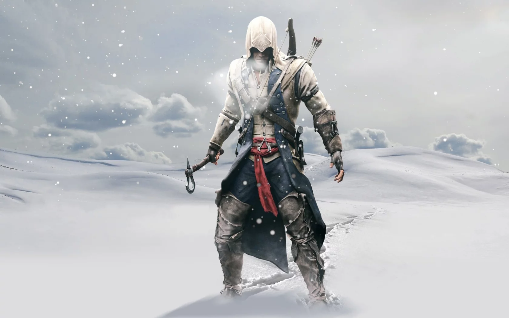 Коннор Kenway, Зима, Connor Kenway, Assassins creed III, snow, снег, winter, Assassins Creed III